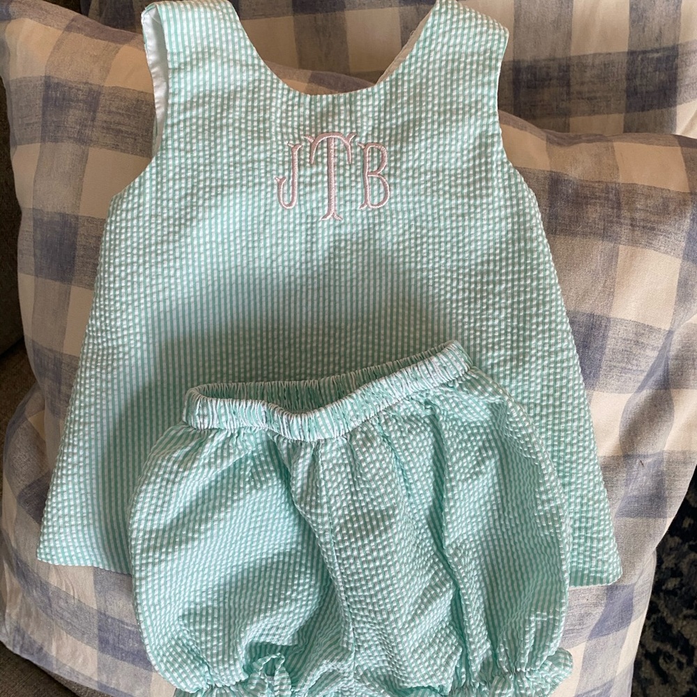 James and lottie 2 piece seersucker set